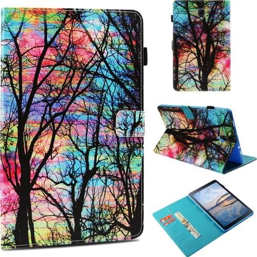 Wallet Case For Samsung Galaxy Tab A 10.5" 2018 T590 T595 T597 SM-T595 Smart Cover Funda Tablet Sleep Wake Stand Shell Owl Bear