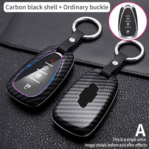 Carbon fiber pattern Car Key Cover case for Chevrolet Key Remote Cover Chevy Camaro Cruze Malibu 2017
