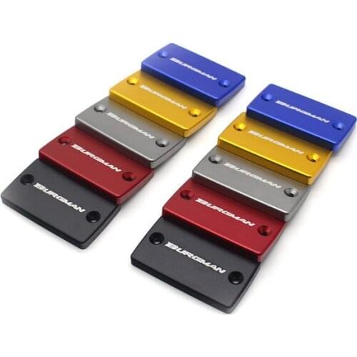 CNC Aluminum Motorcycle Brake Fluid Fuel Reservoir Tank Cover Cap FOR Suzuki Burgman Burgman 650/AN650 2016-2019