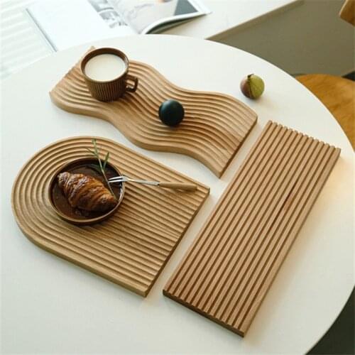 Japanese Style Wooden Chopping Board Solid Wood Dinging Table Cake Sushi Bread Storage Tray Jewelry Organizer Food Serving Tray