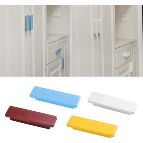 Wood knobs for Cabinet Doors, Dresser Furniture Drawers, Small Wooden Knob, Vibrant Color, 12.1x2.4cm