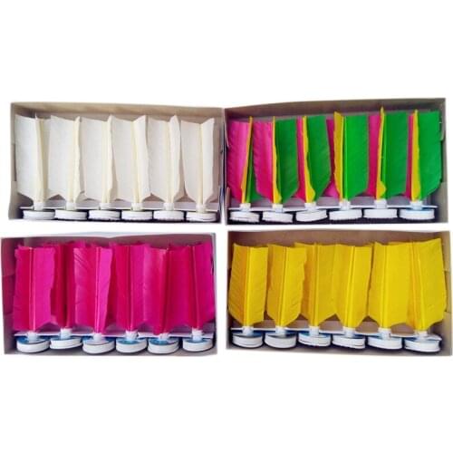 ELOS-6Pack Feather Kick Shuttlecock Foot Exercise Outdoor Toy Game Kick Game Indoor Outdoor for Kids Adults Teens