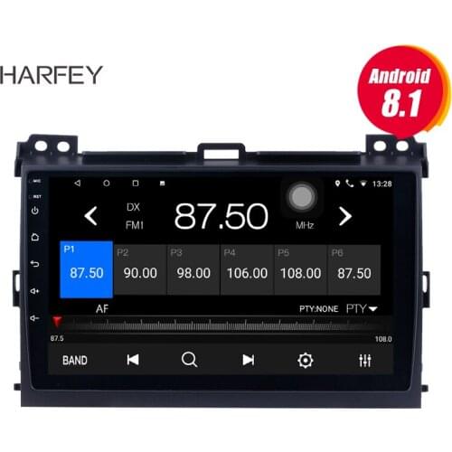 Harfey 10.1" car multimedia player Android 8.1 for 2004-2009 Toyota Prado Radio GPS Navi with Bluetooth HD Touchscreen WIFI DVR