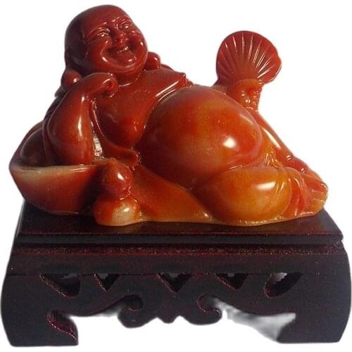 Stone Shoushan stone carving decoration Feng Shui House making money Home Furnishing stone crafts collection bag mail