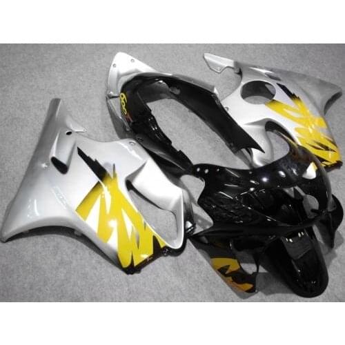 Injection mold Fairing kit for HONDA CBR600F4 99 00 CBR600 F4 1999 2000 CBR 600 ABS TOP Silver black Fairings set+7gifts HC19