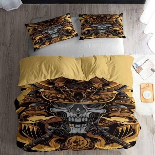 HELENGILI 3D Bedding Set Japanese samurai armor Print Duvet cover set bedclothes with pillowcase bed set home Textiles