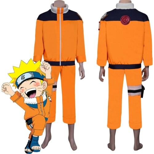 Anime Naruto Cosplay Naruto Uzumaki Cosplay Naruto Coat Top Pants Adults Japanese Cartoon Outfit For Man Show Suits