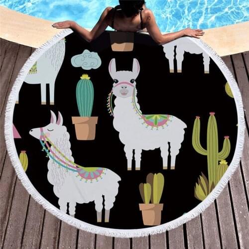 XC USHIO Mandala Round Beach Towel With Tassel Yoga Mat Bedspread Tapestry Blanket Absorbent Microfiber 2020 New Fashion Style