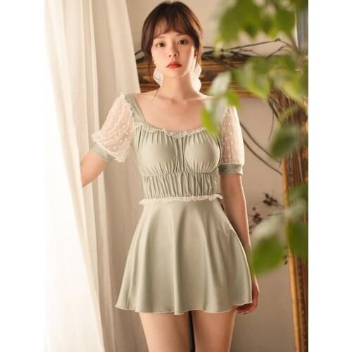 Swimsuit Women One Peice Bathing Suit For 2021 New Autumn Female Sexy Hot Piece Print Polyester Sierra Surfer Swimwear Teenagers