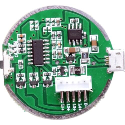 40mm 4 x LED Four light source circuit driver board 3.7V night fishing lamp Light drive board side switch micro usb charging