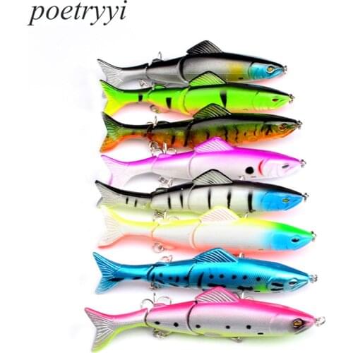 POETRYYI 2018 good fishing lure minnow quality professional bait 12.7cm 17.63g swim bait jointed bait equipped hook 30