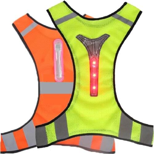 Motorcycle Reflective Jacket Safety Motorcycle Vest Safety Sport LED Jacket Chaleco Reflectante Moto Riding Chaleco Gilet Moto