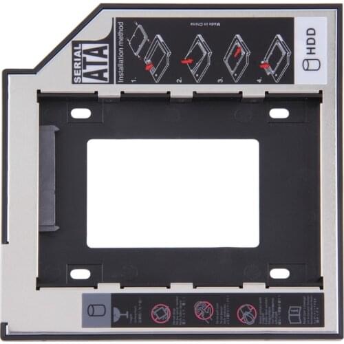 Universal 2.5 2nd 9.5mm Ssd Hd SATA Hard Disk Drive HDD Caddy Adapter Bay For Cd Dvd Rom Optical Bay Hot New