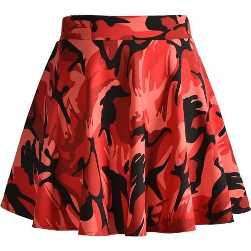 2020 summer fashion skirt sexy mini skirt high waist pleated skirt female camouflage skirt short skirt skirt mini skirt