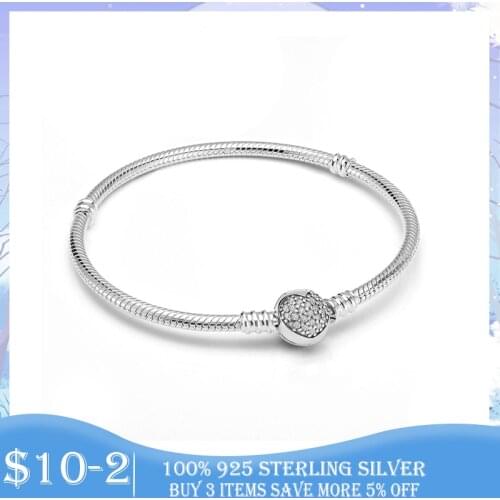Hot Sale Heart Clasp Snake Chain Bracelet 925 Sterling Silver Heart Snake Chain Women Bracelet For Women Fine Jewelry Gift