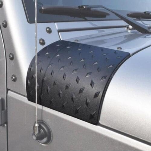 1pair for Jeep Wrangler JK Rubicon Sahara Auto Styling Accessories Black ABS Car Cowl Body Armor Outer Engine Hood Cowling Cover