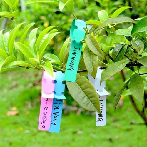100Pcs Plastic Plant Markers Waterproof Nursery Plant hang Tags gardening garden Hanging Tree Markers Plant Markers Tray tool