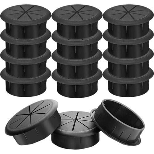 15 Pcs Desk Grommet Desk Cord Grommets Flexible Cable Wire Hole Cover Set Wire Organizer for Office Home PC Desk