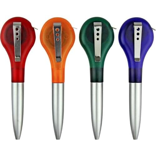 2Pcs Retractable Ruler Tape Measure Ballpoint Pen Office School Writing Stationery 1.0mm Blue Ink Roll Tape Measuring Ball Pen