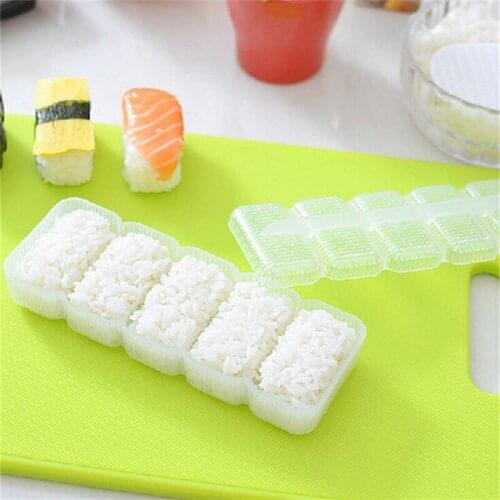 5Rolls Japan Nigiri Sushi Mold Rice Ball Maker Non Stick Press DIY Tool Drop Shipping