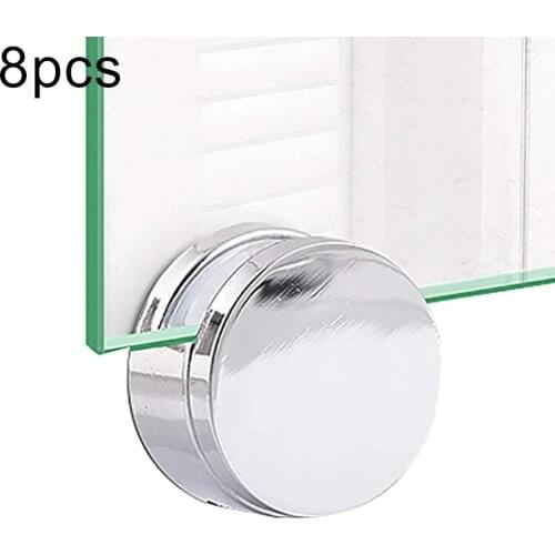 8Pcs 22mm/27mm Zinc Alloy Round Glass Clamp Bathroom Mirror Tight Clips Holder
