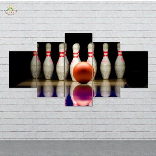 Bowling Modern Canvas Art Prints Poster Wall Painting Home Decoration Artwork Wall Art Pictures for Bedroom 5 PIECES