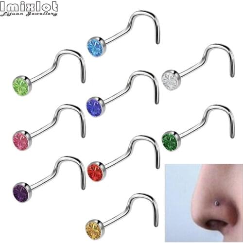 10 PCS Punk Style Piercing Nose Lip Jewelry Body Jewelry For Man Women Studs Wholesale Jewelry