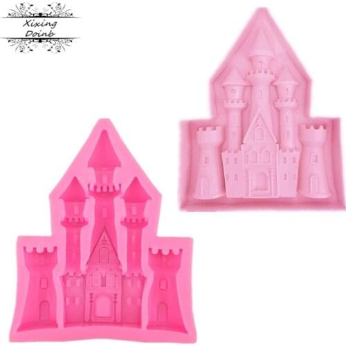Cake tool 3D big castle silicone mold chocolate candy mold cake decoration Tool kitchen baking supplies
