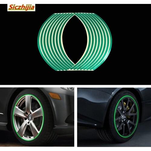 15~18 inch car and motorcycle wheel with stripe reflective sticker for SEAT Ibiza Leon Toledo Arosa Alhambra Exeo FR Supercopa