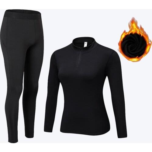 Winter Womens Thermal Underwear Sets Quick Dry Anti-microbial Thermo Underwear Warm Long Johns Clothes
