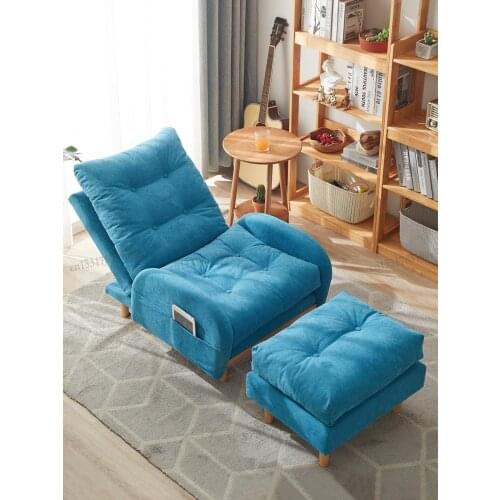 Lazy sofa single bedroom backrest chair Nordic tatami leisure small apartment home balcony folding lounge chair