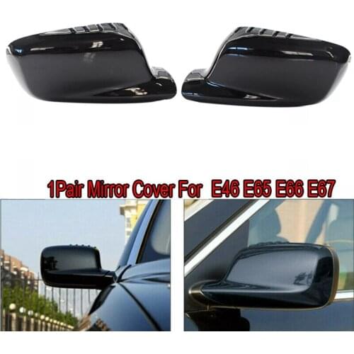 Rearview Side Mirror Cover for BMW- 7Series E46 E65 E66 2001 - 2005 2006 2007 2008 Side Door Rearview Cover Caps