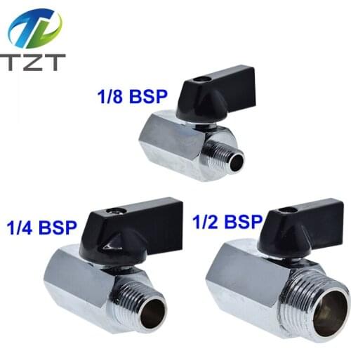 1PCS Mini Brass Ball Valve 1/2, 1/4", 1/8" BSP Male To Female Air Compressor Valves