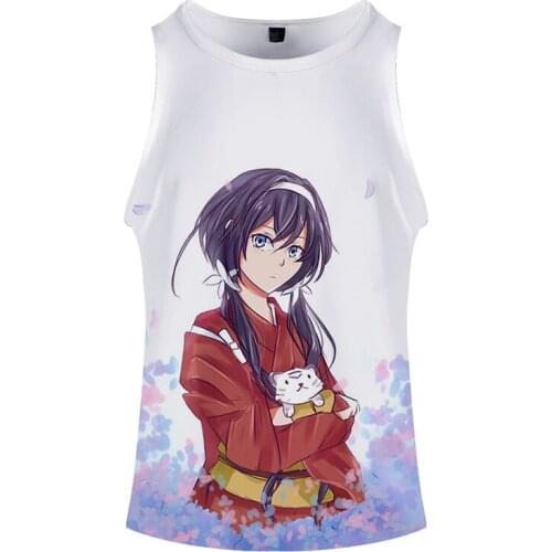 Fashion Harajuku Anime Bungo Stray Dogs 3d Bodybuilding Tank Tops Sleeveless Men Women Fitness Vest Casual Unisex 3D Clothes 4XL