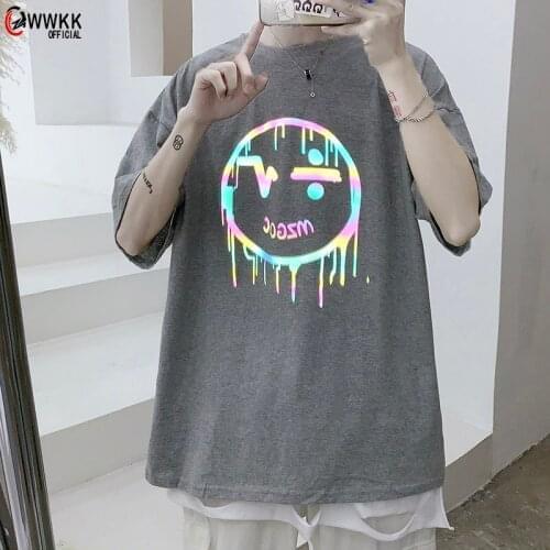 WWKK 2021 Men And Women T-Shirts Summer Casual short-sleeved slim tops Popular T-Shirts Funny Print Tops Streetwear