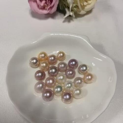 Natural 9-10mm round mabe pearl mother of shell loose pearl for jewelry making