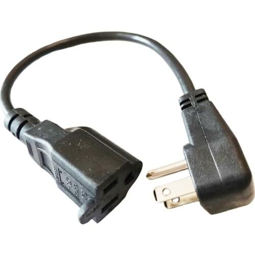 NCHTEK US 3Pin Flat Plug Power Adapter Cord, Nema 5-15P Male to 5-15R Female Extension Cable,5-15P/5-15R/Free Shipping/5PCS