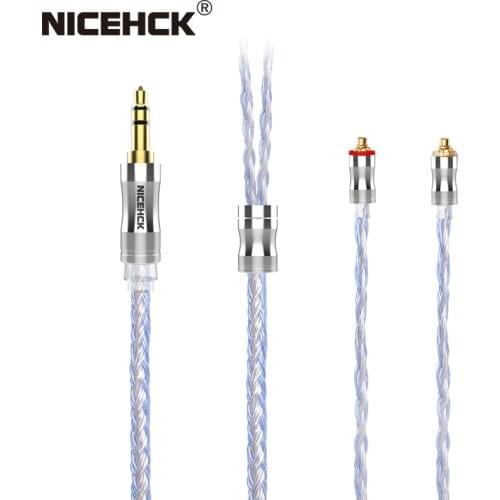 NiceHCK C24-1 Replace Earphone Wire 24 Core Silver Plated Copper Cable 3.5mm/2.5mm/4.4mm MMCX/NX7/QDC/0.78 2Pin for LZ A7 EBX21