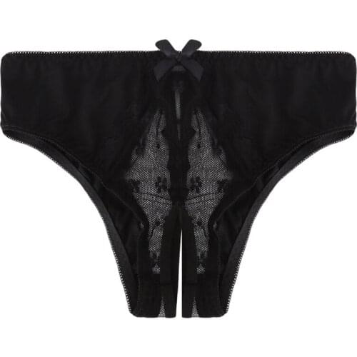 New Arrival Women Sexy Opening Crotch Panties Ladies Flower Lace Female Briefs Female Crotchless Lingerie Sexy Underwear