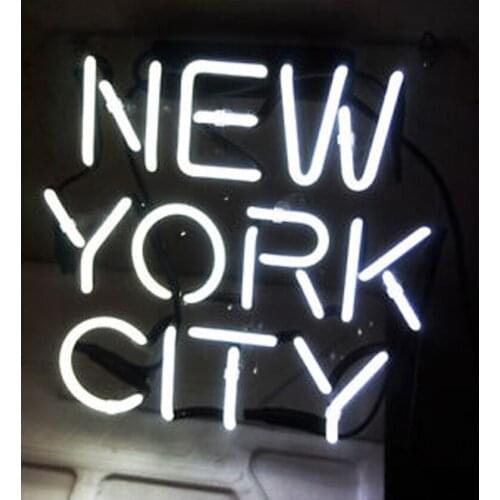 New York City Custom Handmade Real Glass Tube Beer Bar KTV Store Restaurant Home Decoration Gift Display Neon Sign 16"X16"