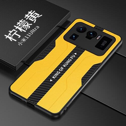 For Xiaomi Mi 11 Ultra, Luxury Fashion Shockproof Soft PU Leather TPU Rubber Phone Case Cover