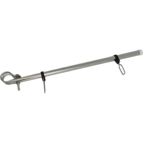 Adjutable 304 SS 14" Flag Pole Staff For 7/8" - 1" Rail Tube Boat Car Camper