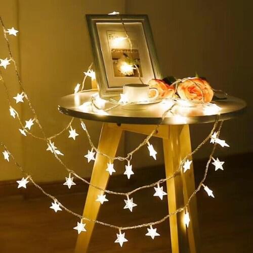 80/40/20/10 LED Star Light String Twinkle Garlands Battery Powered Christmas Lamp Holiday Party Wedding Decorative Fairy Lights