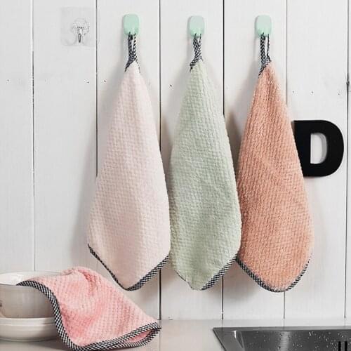 Kitchen Cleaning Cloth Dish Towels Super Absorbent Superfine Fiber Coral Velvet Dish Towels For Household Kitchen Cleaning Cloth