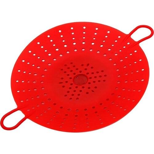 2 Pcs Silicone Steamer,Vegetable Steamer Basket Insert for Pressure Cookers, Microwavable, Multicookers,Red