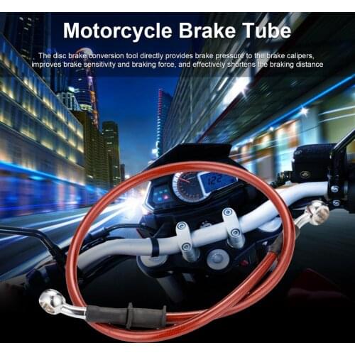Motorcycle Brake Tube Dirt Bike Stainless Steel Wire Braided Hose Hydraulic Reinforce Brake Line Clutch Oil Tube 40-200cm