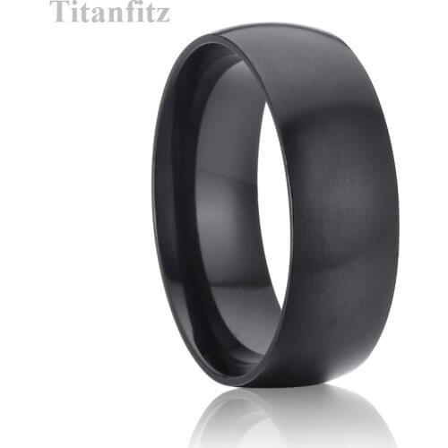 Classic 8mm Black Titanium Ring for men LOVE Alliances anniversary marriage couple wedding Ring man gift comfort fit
