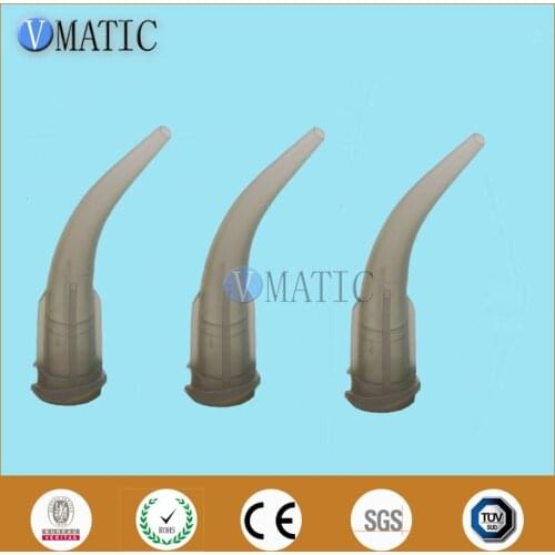 High Quality Quality 100pcs 16G Grey Color TT Tapered Bend Plastic Dispensing Needle Tips