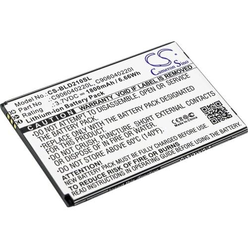 Cameron Sino Mobile SmartPhone Replacement Li-ion Battery 1800mAh For C906040220I BLU D210, D210L, D210U, Free Tools