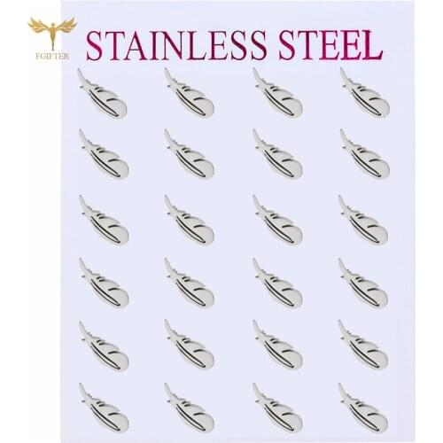 2020 Ladies Ear Studs sweet Feather Earing 3 colors Best Christmas Gifts For Girlfriend Fashion 304Steel jewelry wholesale